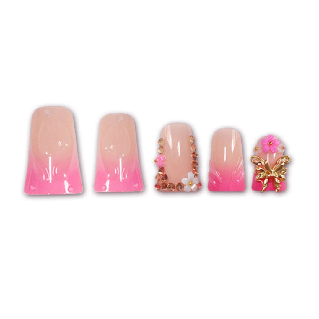 Artistic Floral Press-On Nail Set Acalora