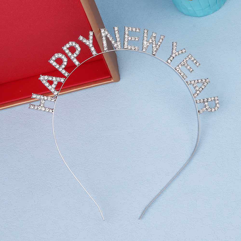 Ladies Glitter Hair Band with "Happy New Year" inscription Kalsten