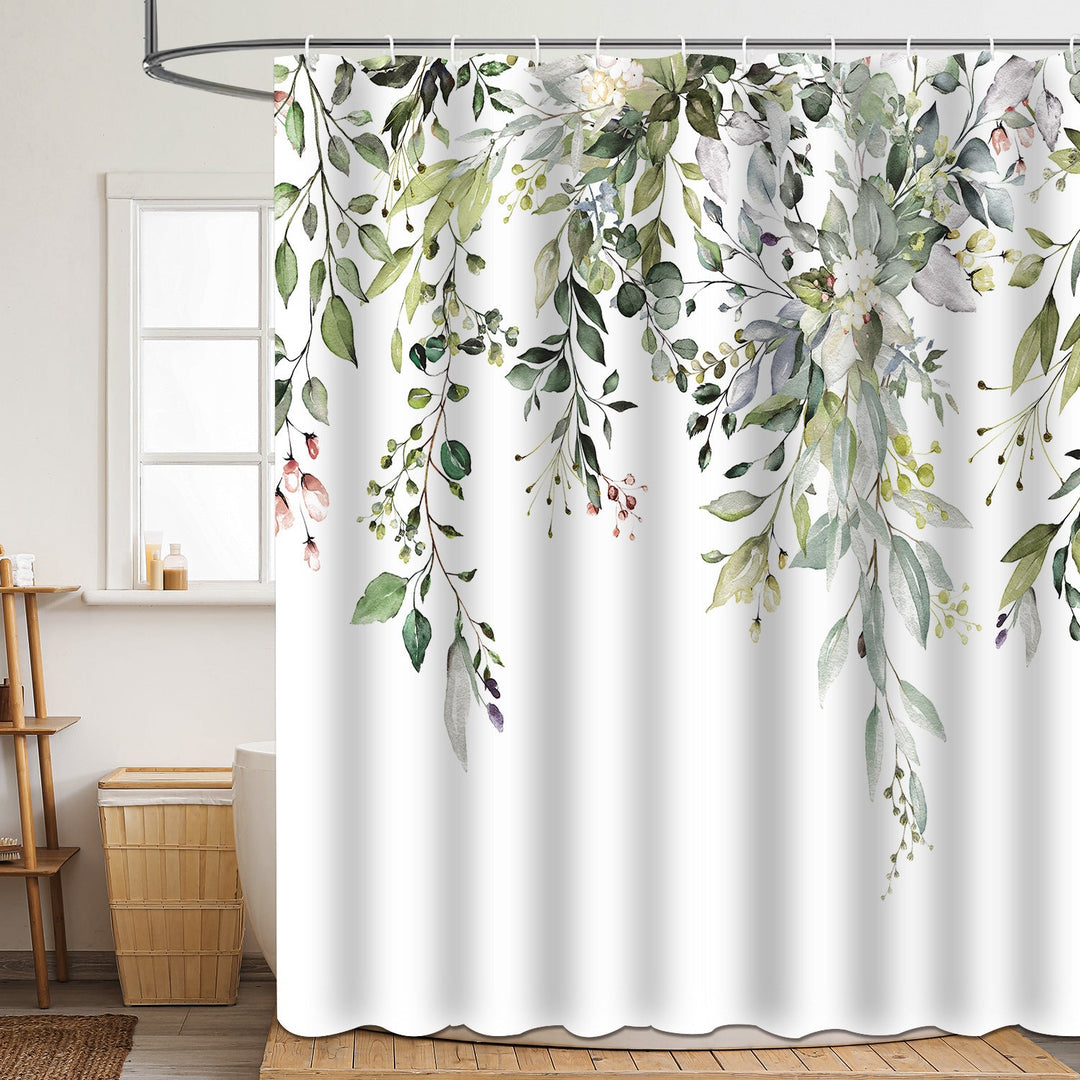 Floral Patterned Bathroom Shower Curtain Kalsten