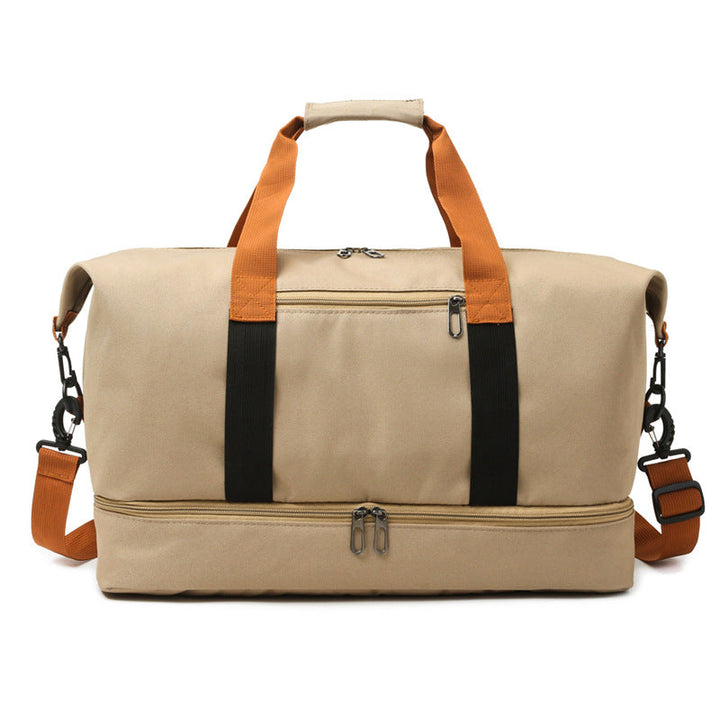 Sporty travel bag with sturdy carrying handles and adjustable shoulder strap Kalsten