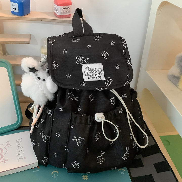 Cute Character-Themed Drawstring School Backpack