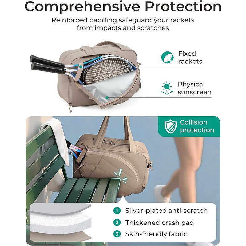 Sporty tennis bag with separate shoe and racket compartment Kalsten