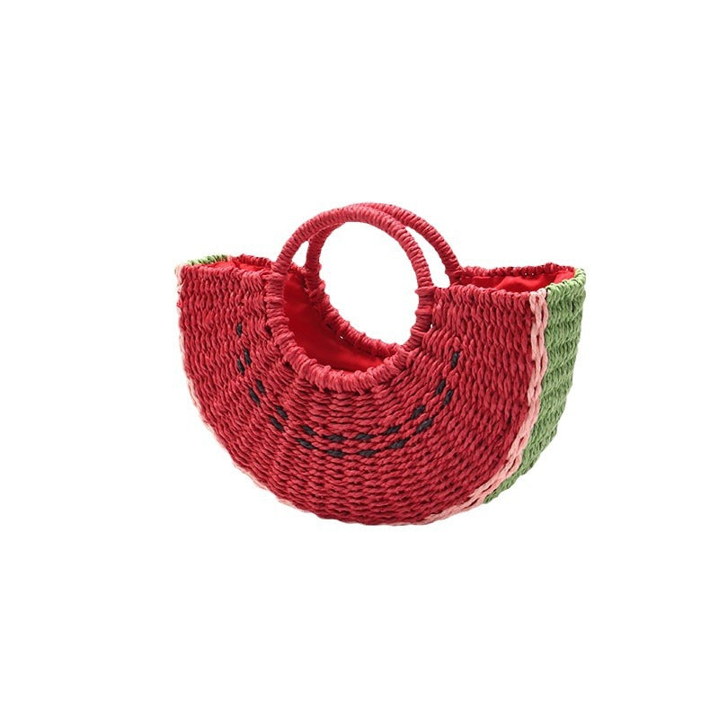 Handcrafted Basket Bag in Watermelon Design Kalsten