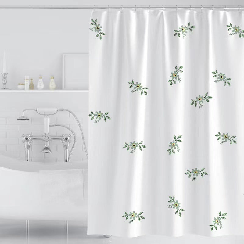Women's Vintage Floral Print Shower Curtain Kalsten