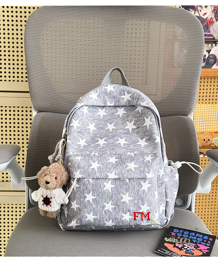 Casual Star-Printed School Backpack