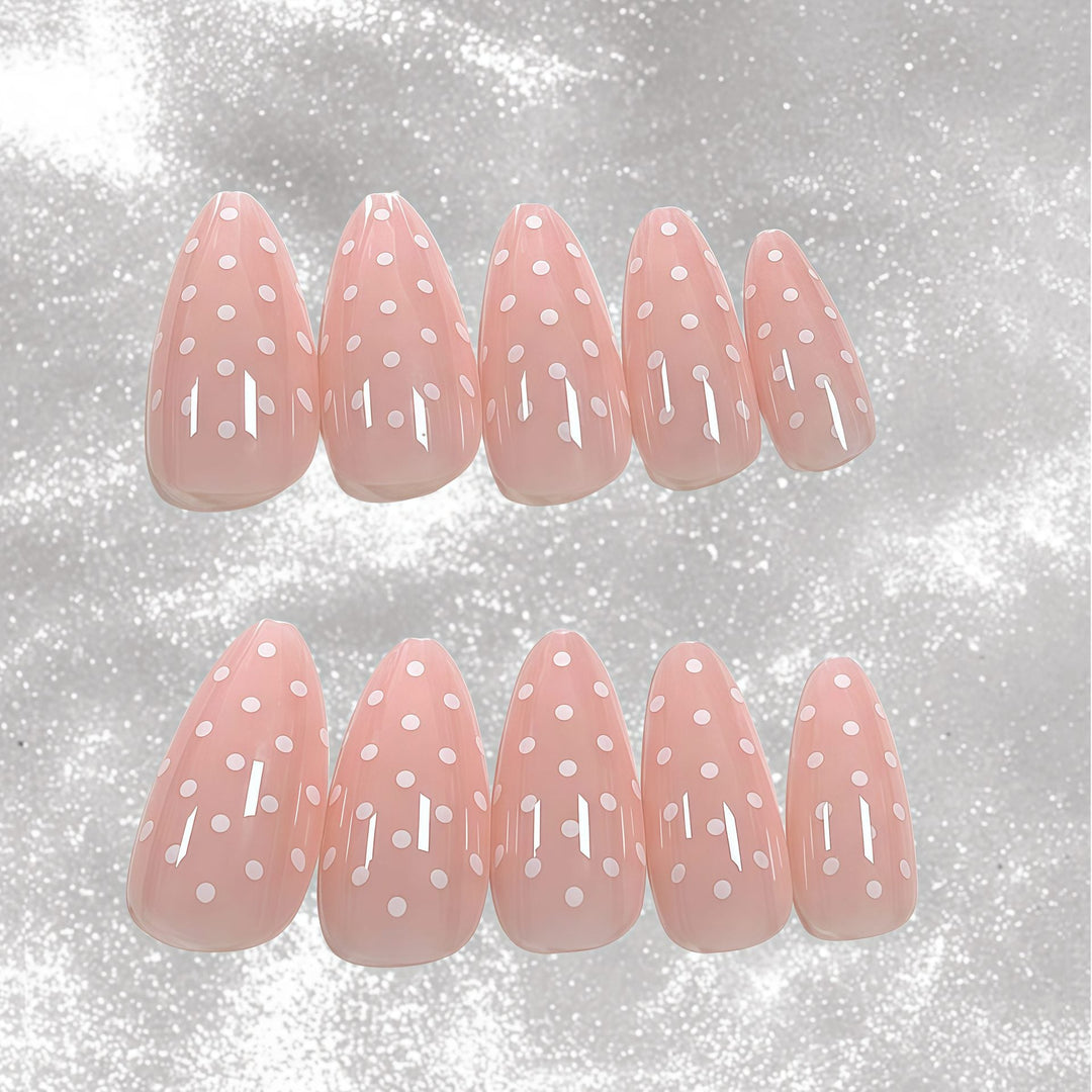 Decorative Polka Dot Press-On Nails Kalsten