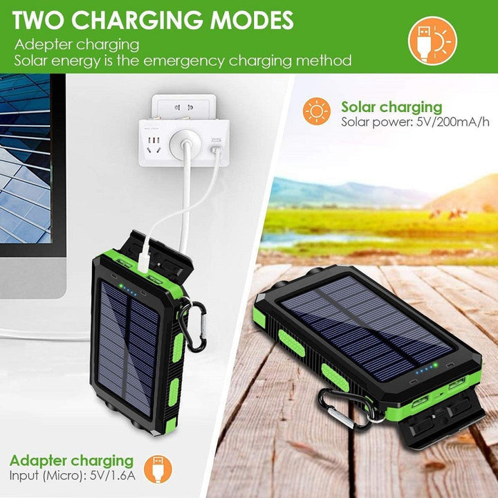 Solar Powerbank with Integrated LED Light and Compass Kalsten