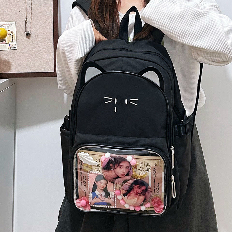 Cute Cat-Ears Design School Backpack