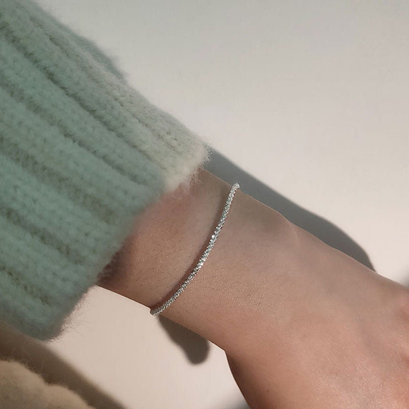 Sleek Adjustable Crystal Ankle Bracelet Kalsten