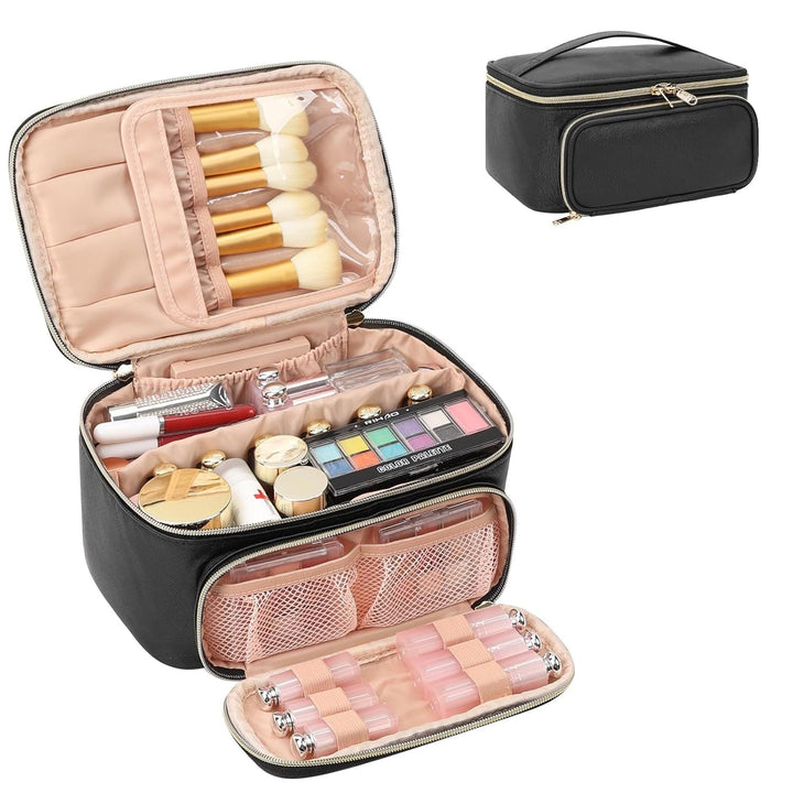 Cosmetic Organizer with Compartments and Mirror Kalsten