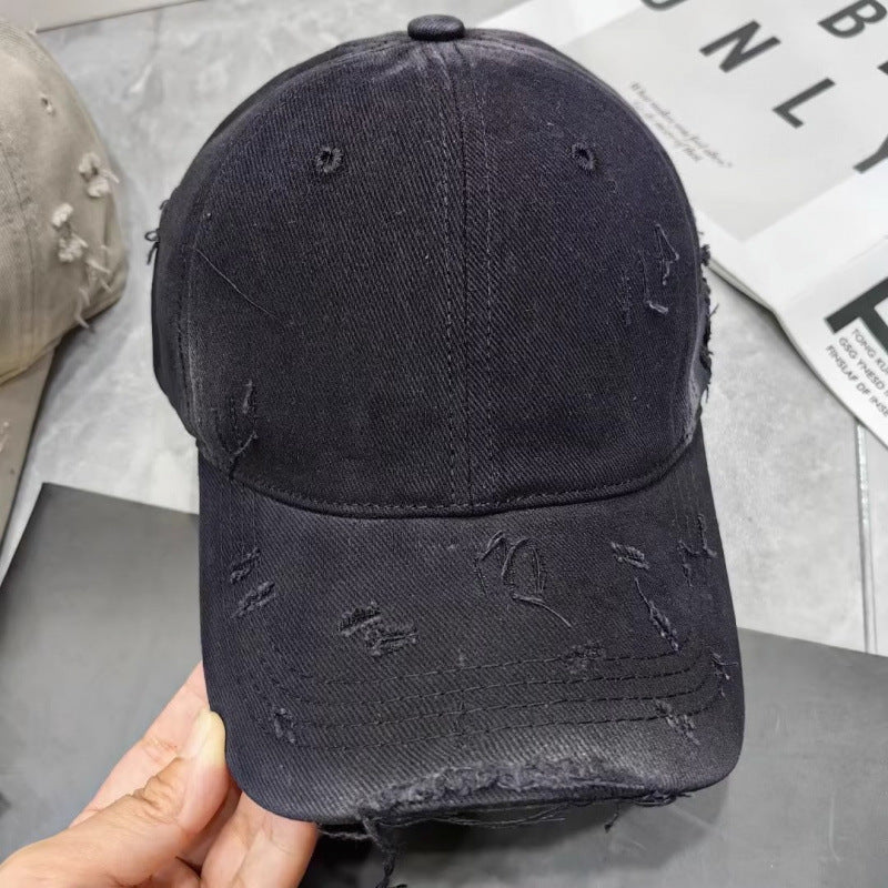 Men's Distressed Denim Baseball Cap Kalsten