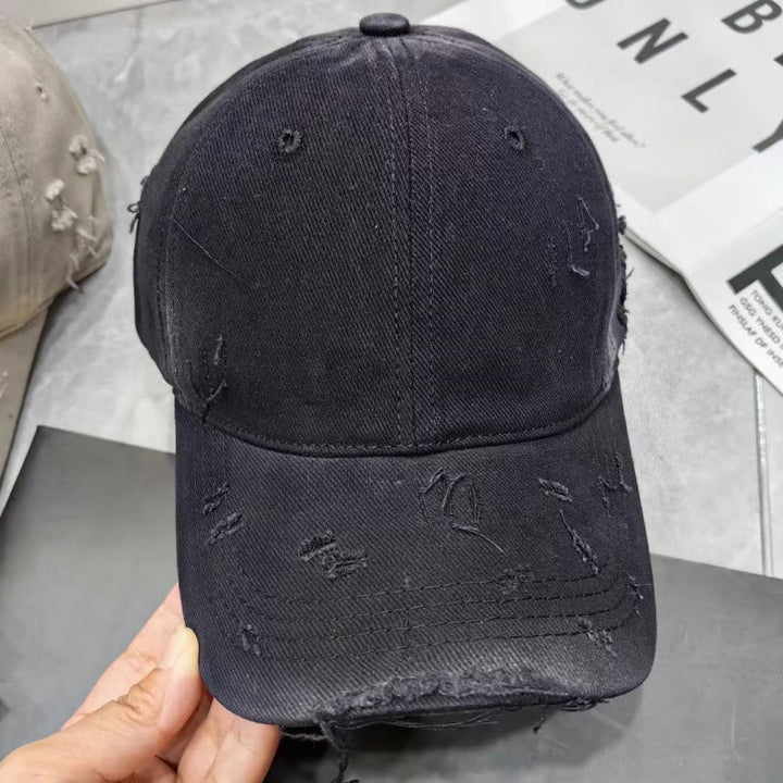 Men's Distressed Denim Baseball Cap Kalsten