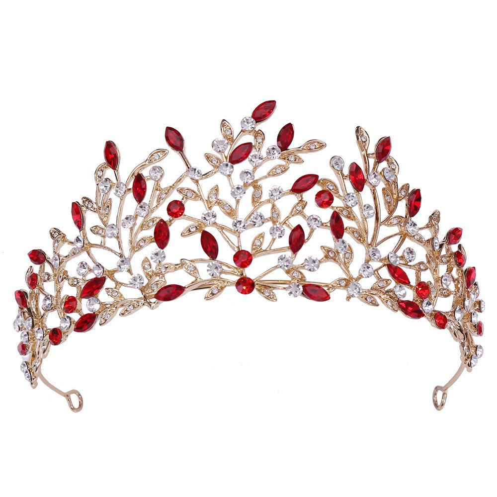 Ladies Elegant Headband with Floral Decorations and Rhinestones Kalsten