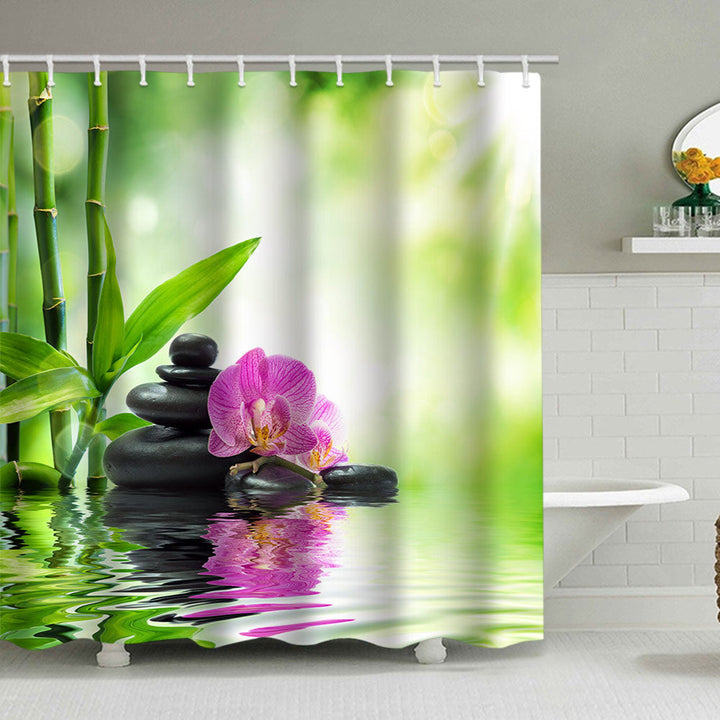 Tranquil Zen Nature Shower Curtain Kalsten