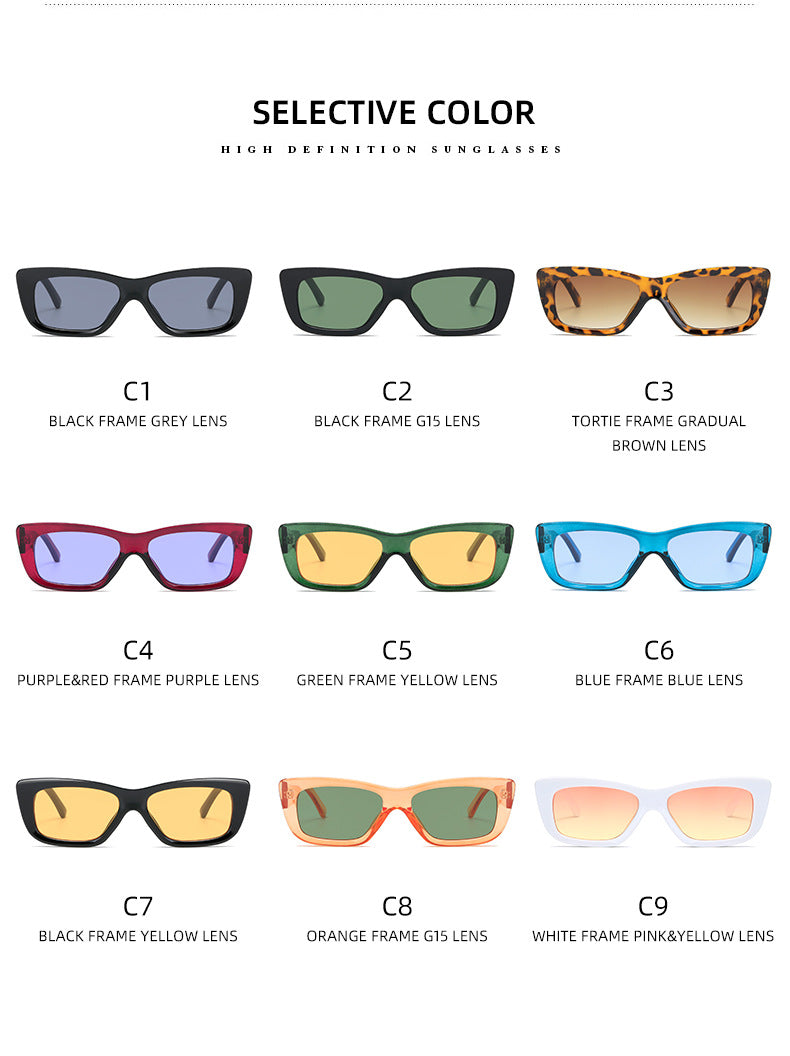 Ladies fashionable sunglasses with rectangular frame Kalsten