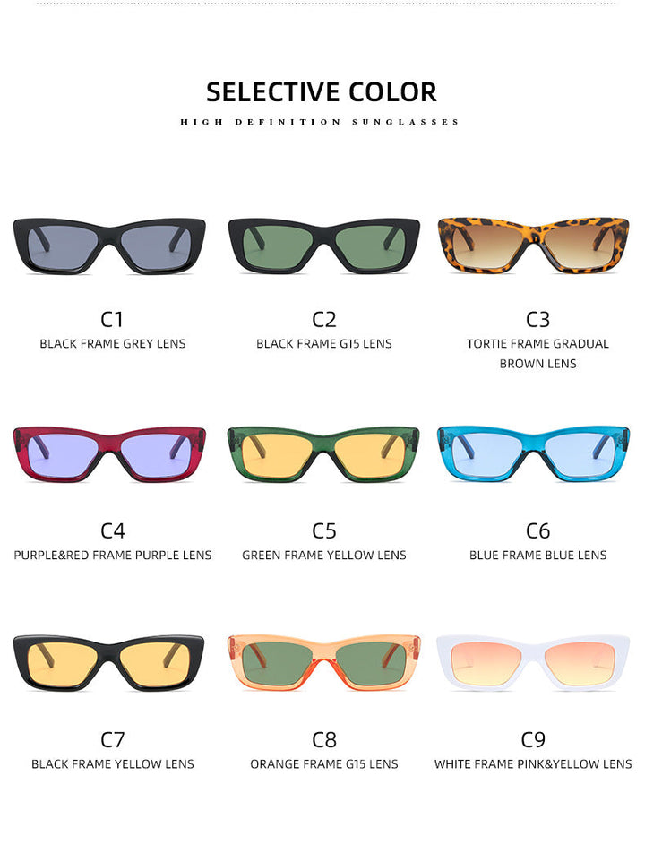 Ladies fashionable sunglasses with rectangular frame Kalsten