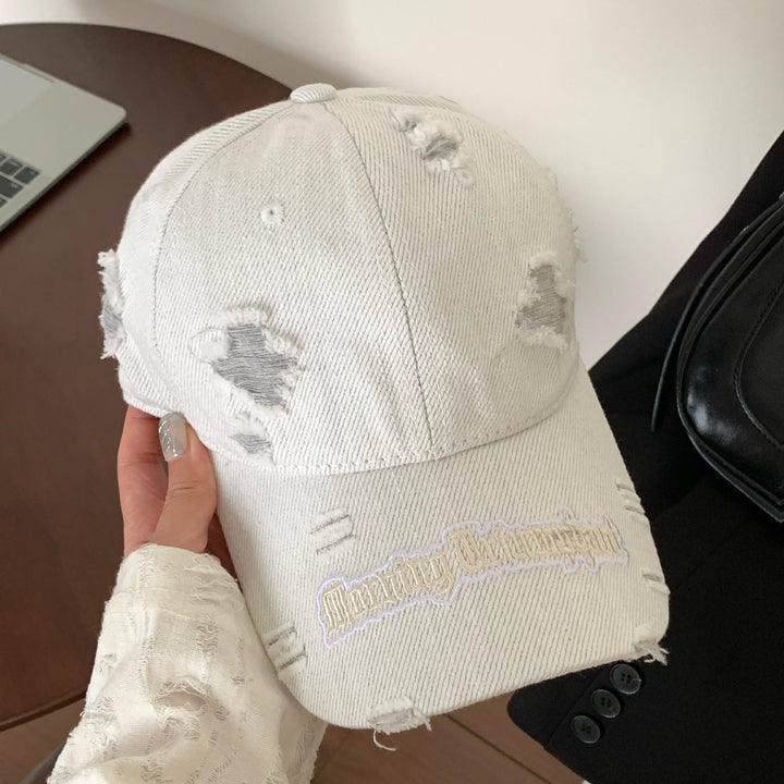 Women's Distressed Denim Baseball Cap Kalsten