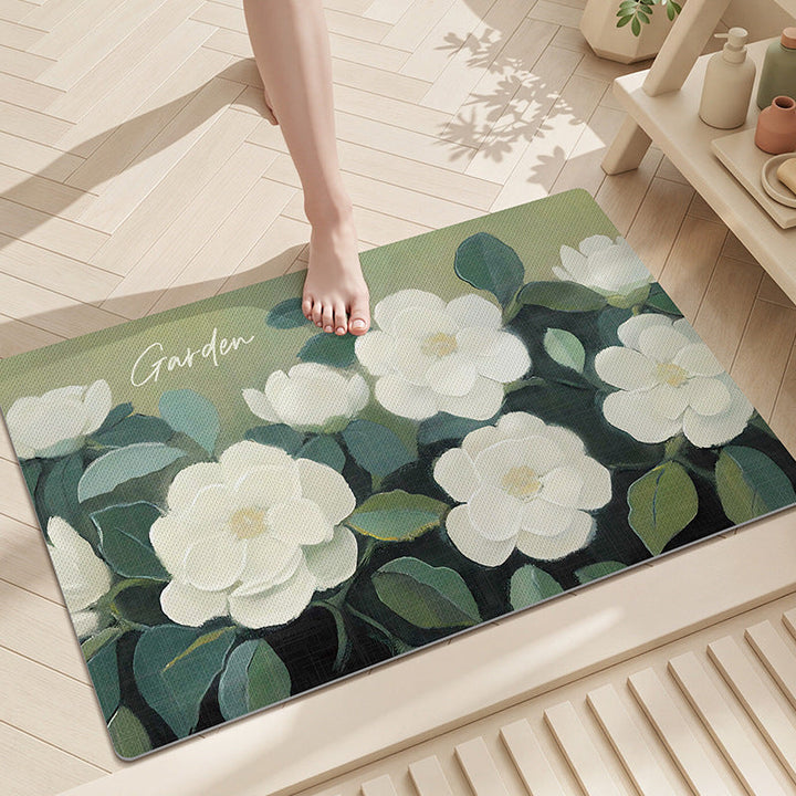 Floral Mosaic Bathroom Mat Kalsten