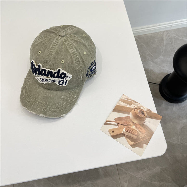 Men's Distressed Vintage-Inspired Baseball Cap Kalsten