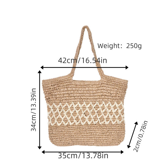 Stackable basket bag with decorative pattern element Kalsten