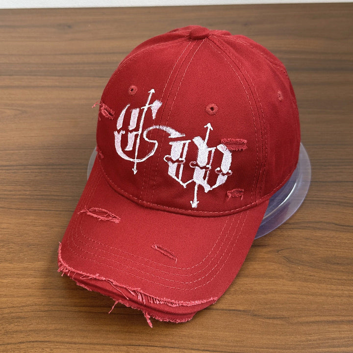 Men's Distressed Graphic Embroidered Cap Kalsten