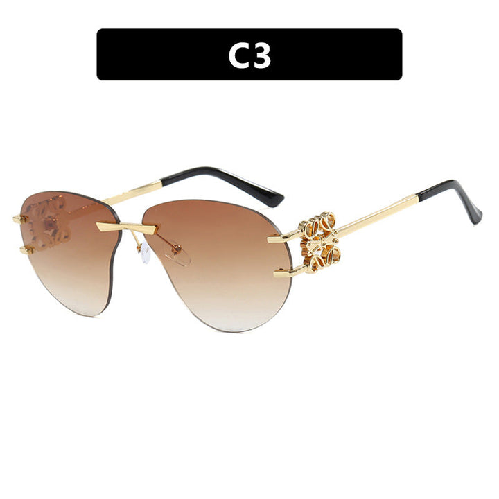 Women's fashionable sunglasses in elegant aviator style with gemstone details Kalsten