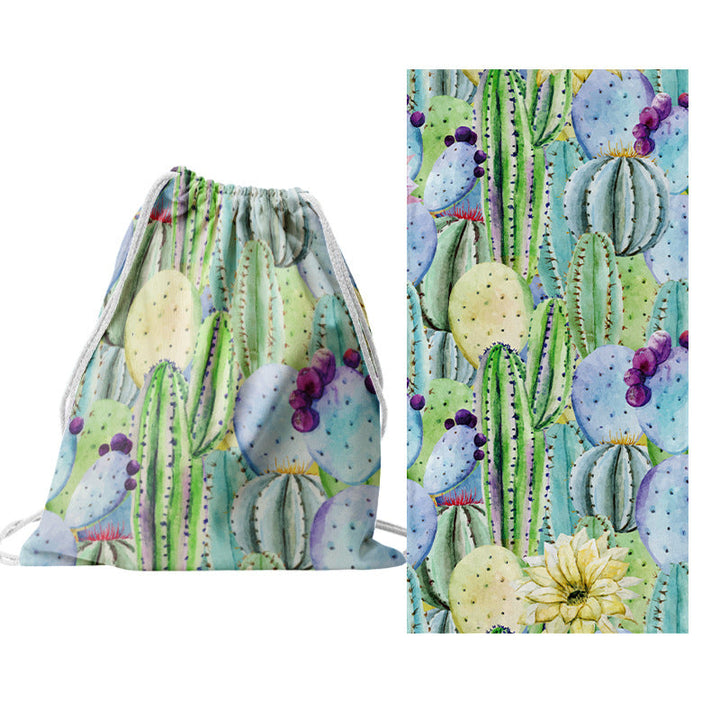 Drawstring bag with creative cactus design Kalsten