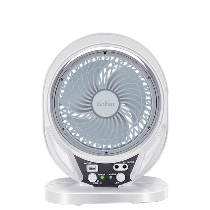 Women Portable Solar Fan with Integrated LED Lighting and USB Connection Kalsten