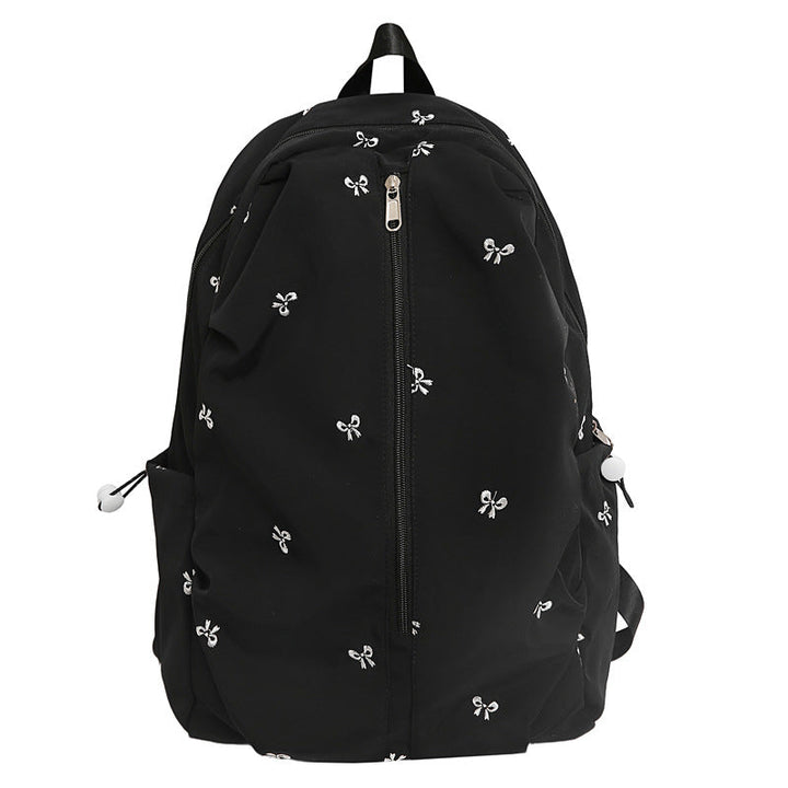 Embroidered Bow Design Backpack kalsten