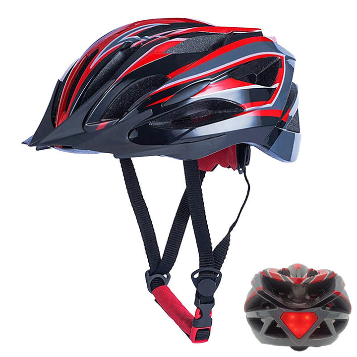 Bicycle helmet with LED rear light and optimal ventilation Kalsten