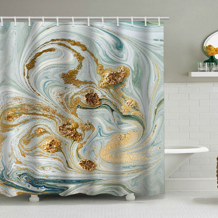Artistic Marble Design Shower Curtain Kalsten