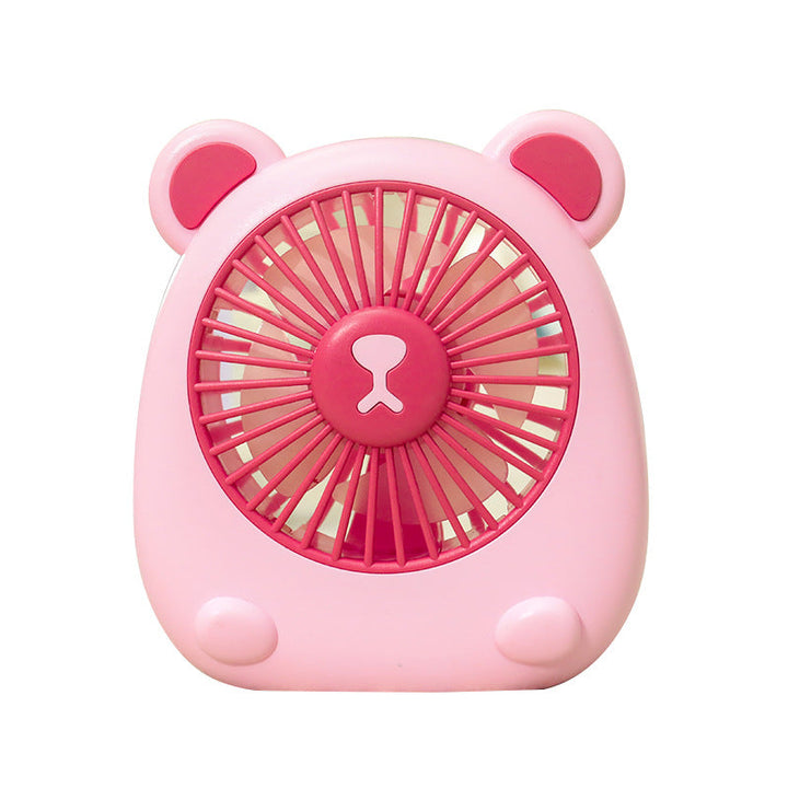 Ladies Portable Hand Fan with Creative Bear Design Kalsten