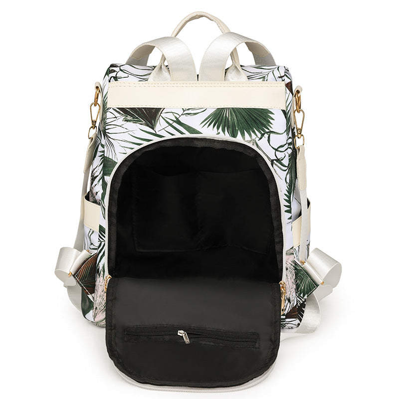 Floral Print Multi-Pocket Backpack Kalsten