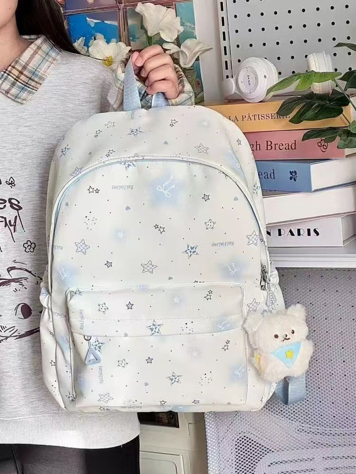 School backpack with playful star design and multiple compartments Kalsten