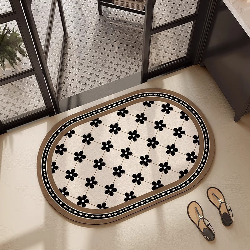Floral Design Decorative Area Mat Kalsten