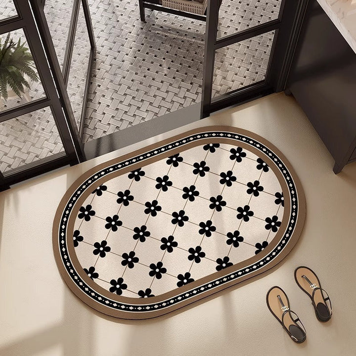 Floral Design Decorative Area Mat Kalsten