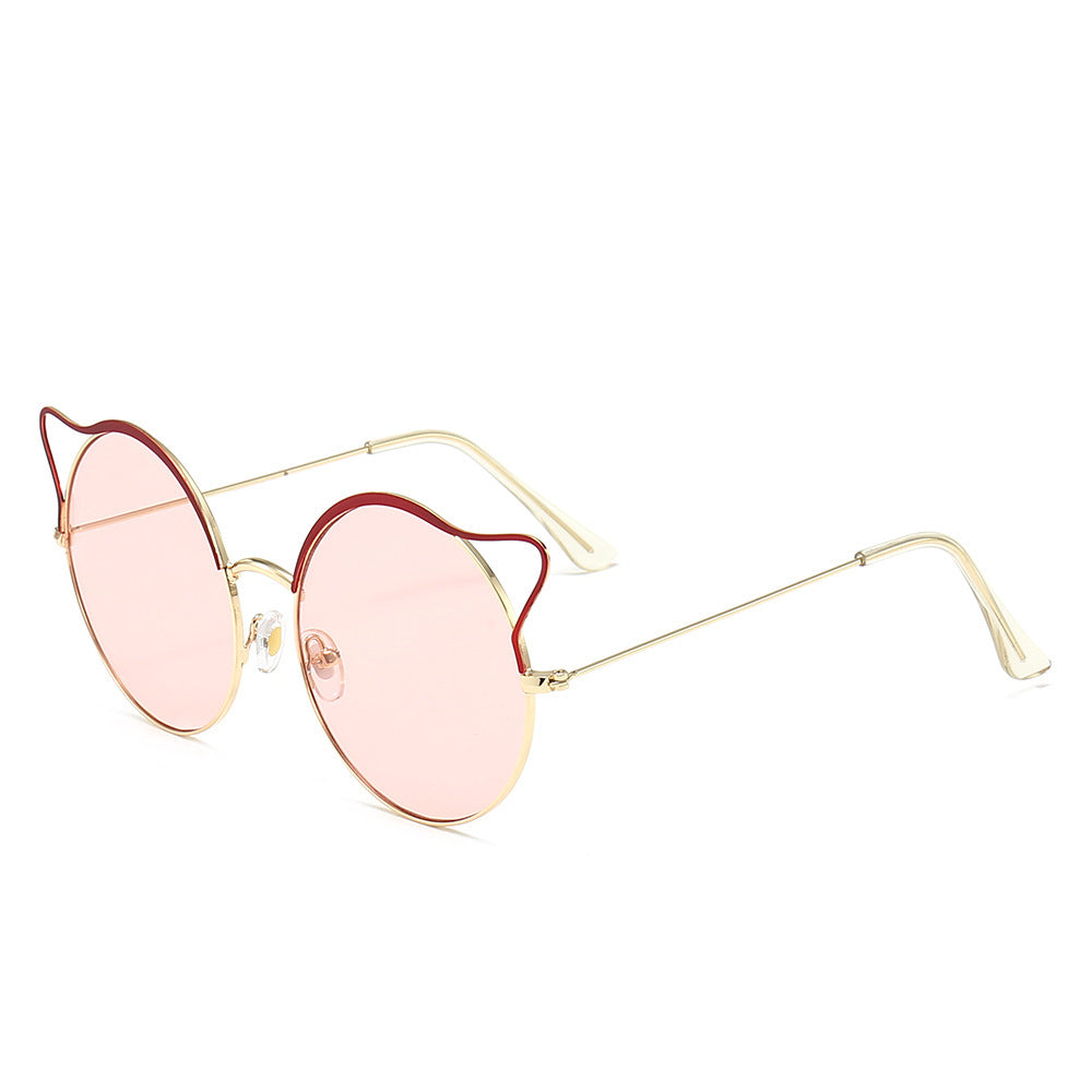 Fashionable Cat-Eye Sunglasses with Mirrored Lenses Kalsten