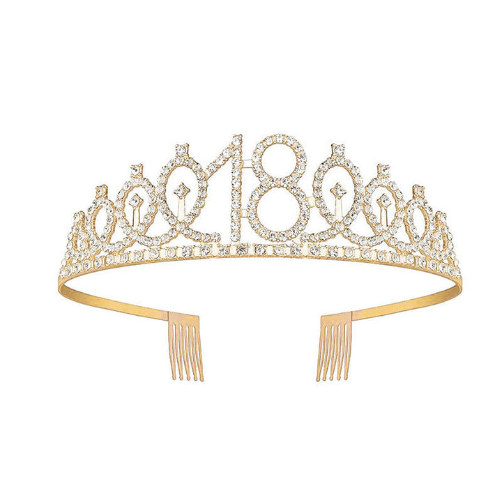 Women's Crystal-Embellished Tiara with Elegant Design Kalsten