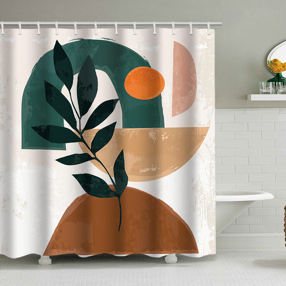 Abstract Botanical Print Shower Curtain Kalsten