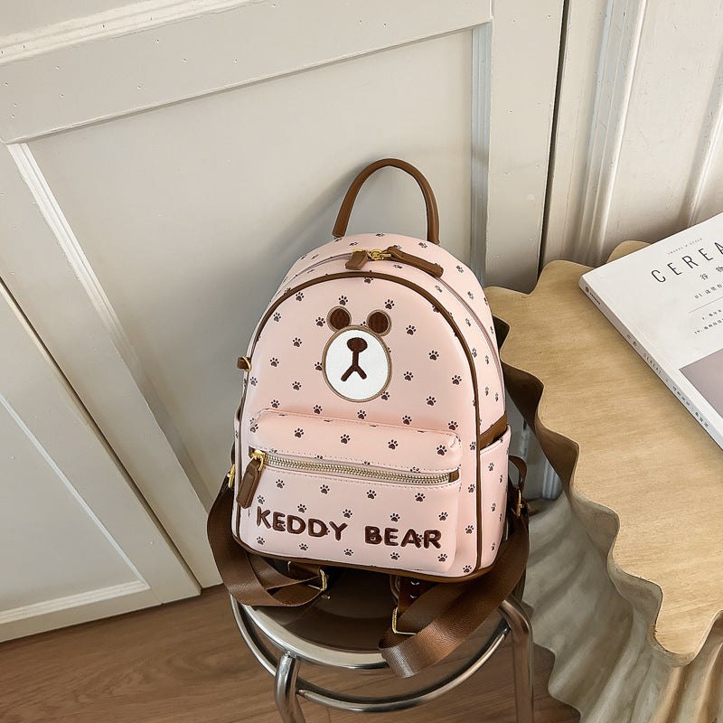 Children's Whimsical Bear-Themed Mini School Backpack