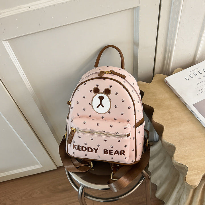 Children's Whimsical Bear-Themed Mini School Backpack