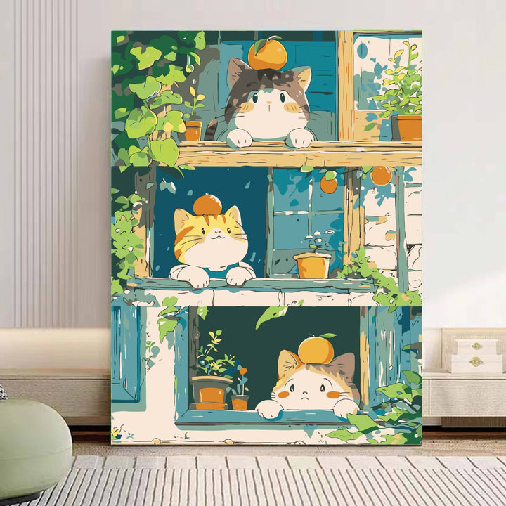 Playful Panda Illustration Canvas Art Kalsten