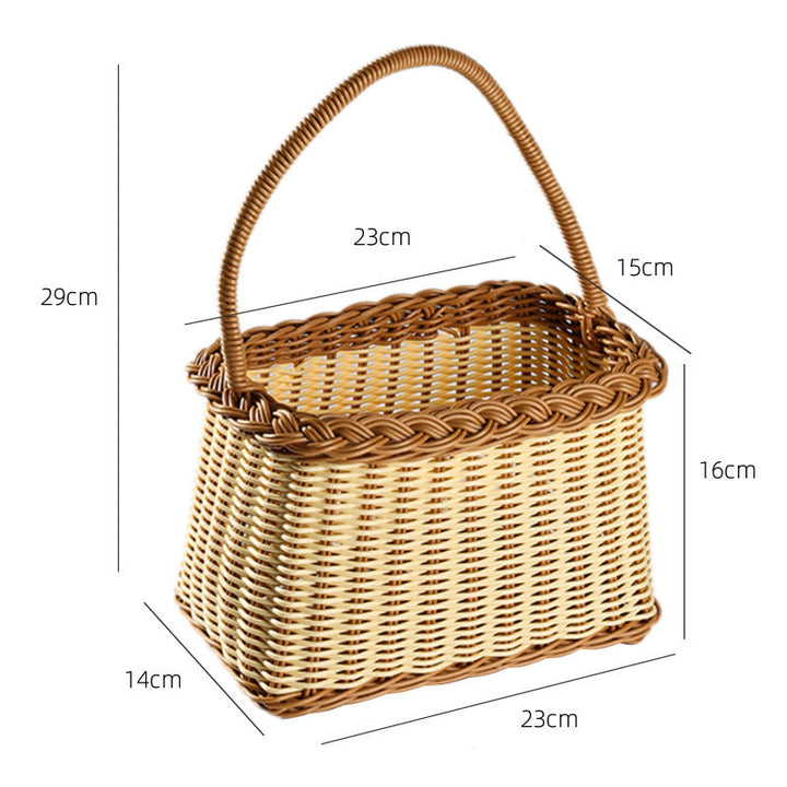 Handcrafted Woven Market Basket Kalsten