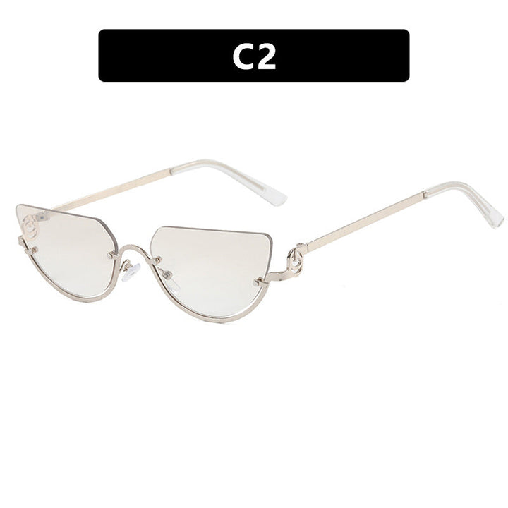 Ladies Cat-Eye Sunglasses with Gold-Colored Metal Frame and UV Protection Kalsten