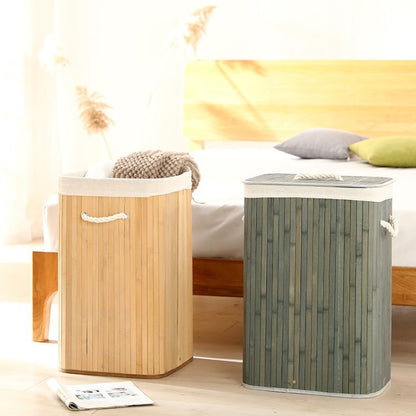 Laundry basket made of natural bamboo by Acalora