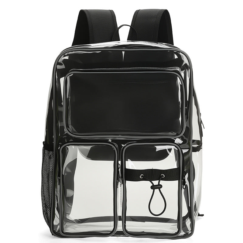 Transparent school backpack with multiple compartments Kalsten
