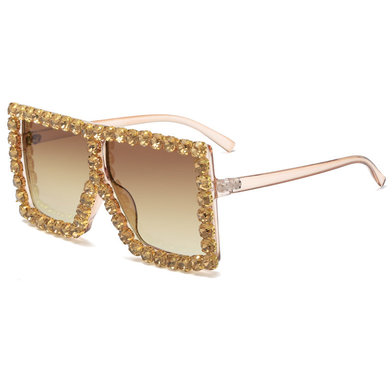 Women's striking square sunglasses with sparkling appliques Kalsten