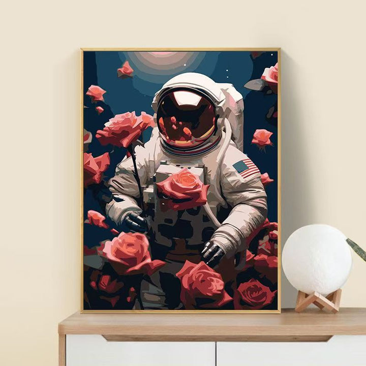 Astronaut Flower Art Print Kalsten