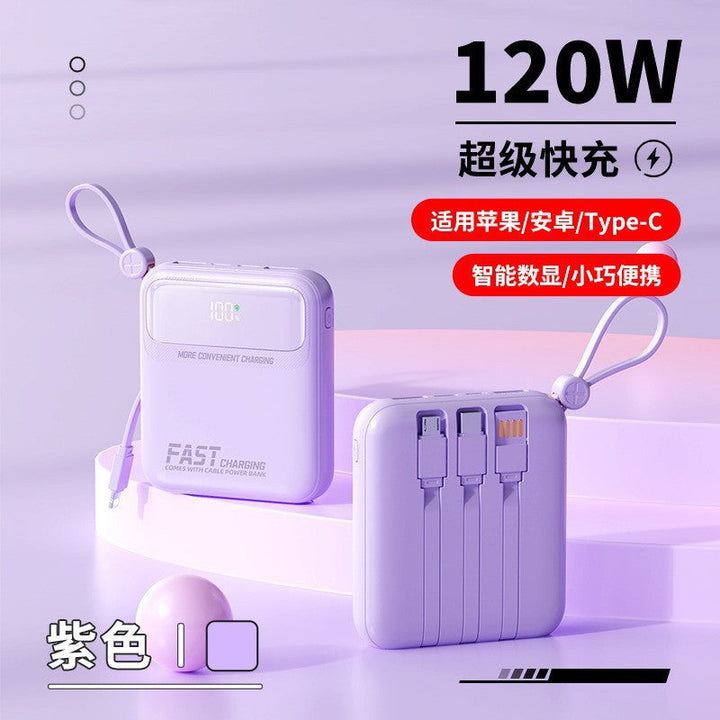 Portable power bank with integrated cables and multifunctional charging port Kalsten