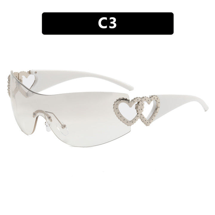 Ladies Fashion Sunglasses with Heart Applications Kalsten